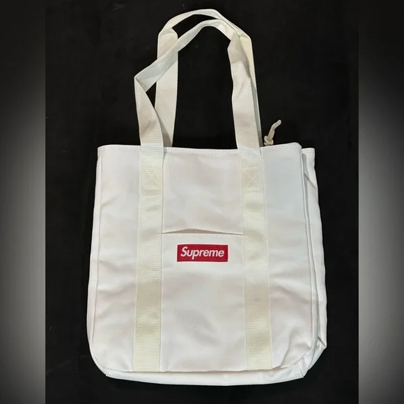 Supreme Canvas Tote White - Picture 2 of 5